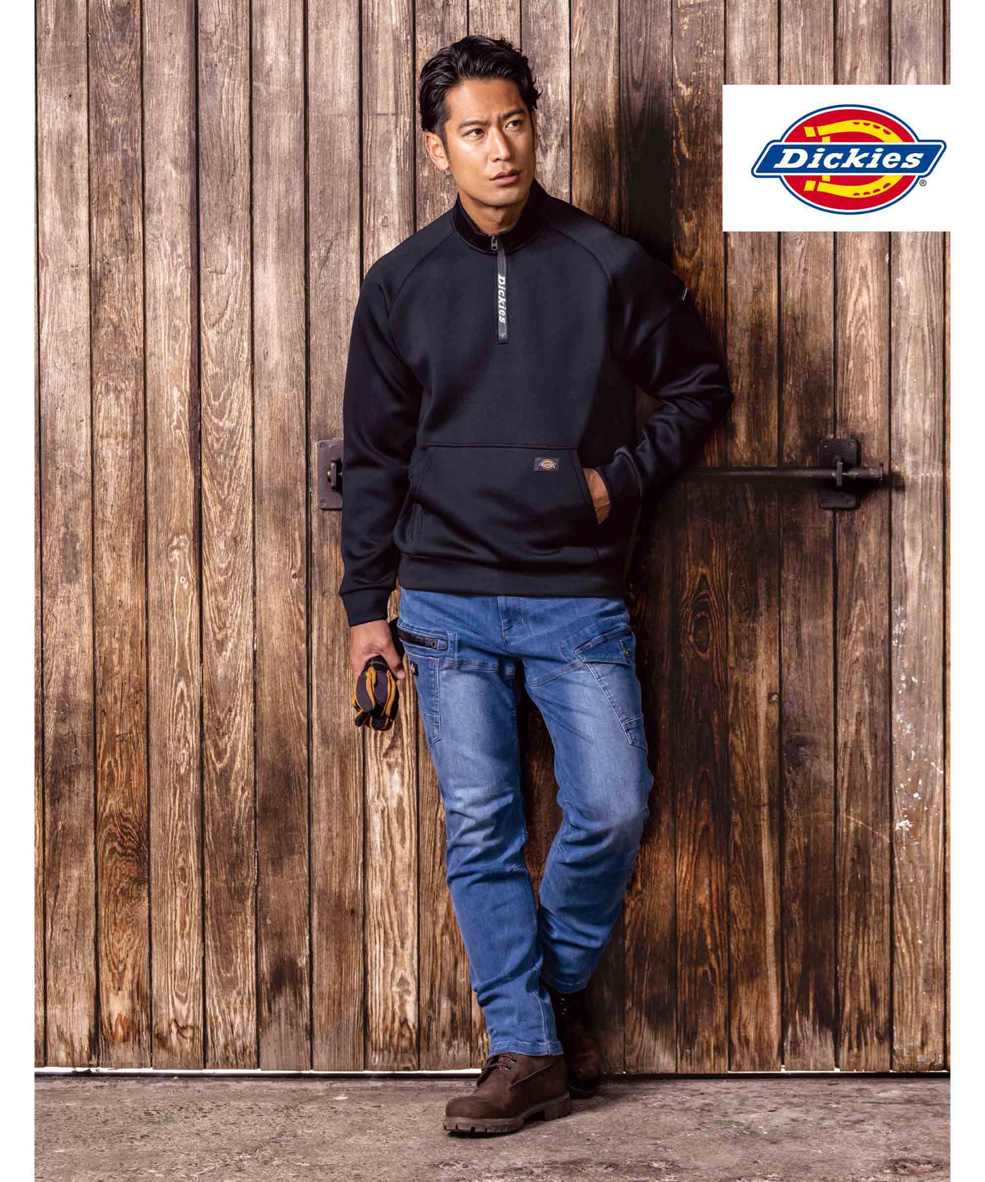 C2D731 Dickiesシルキーエアハーフジップ