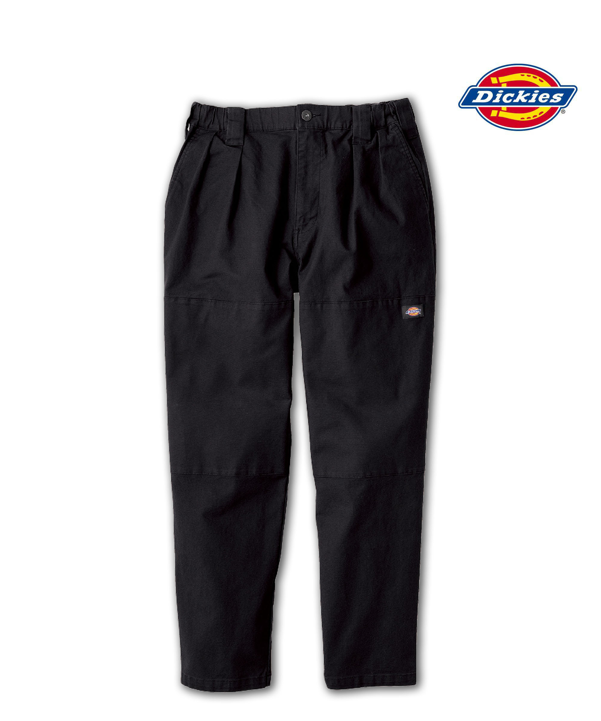 C2D7533 Dickiesストレッチダブルニーパンツ ブラック