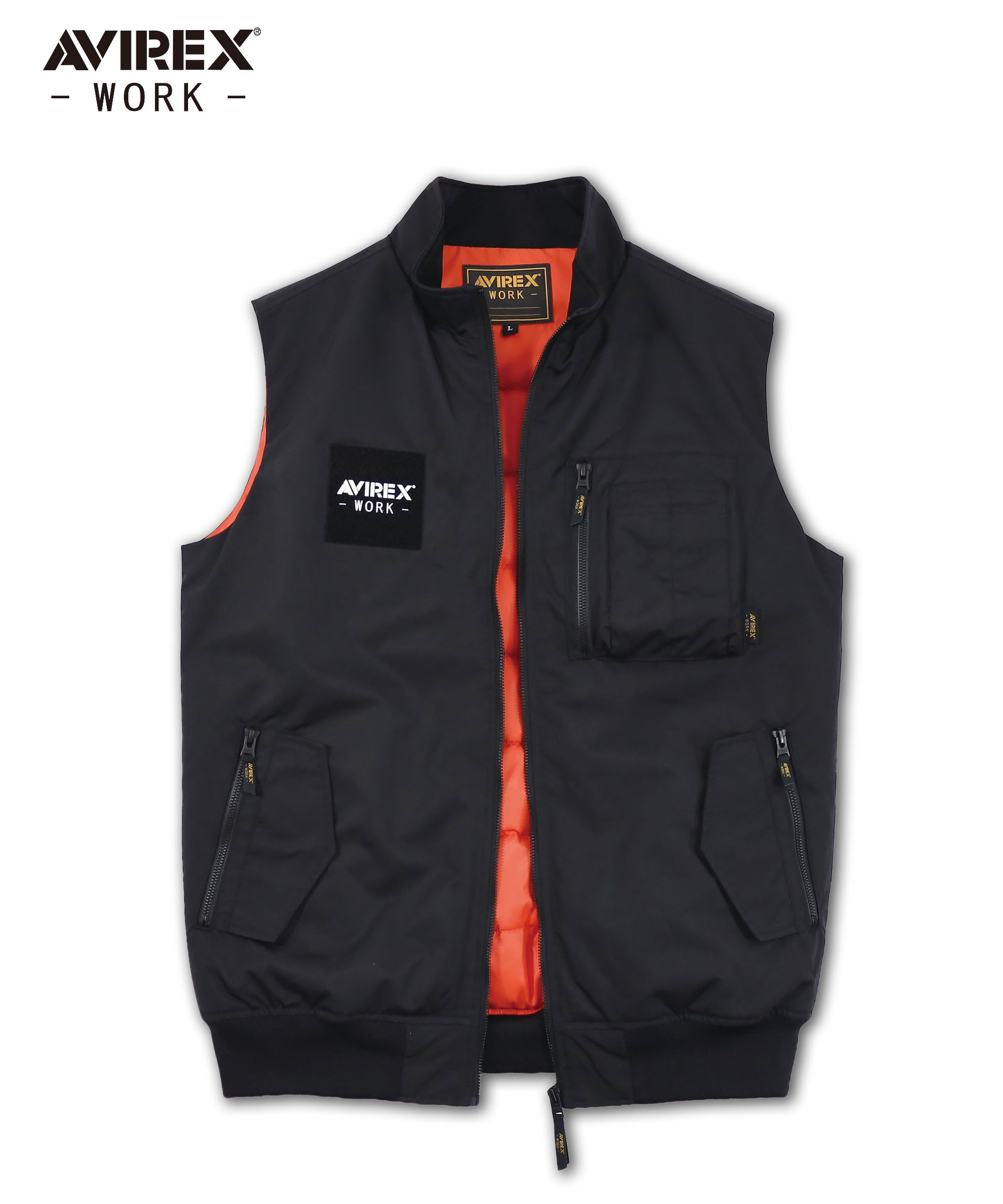 K1AV517 AVIREX AVIREX防寒ベスト フォースブラック