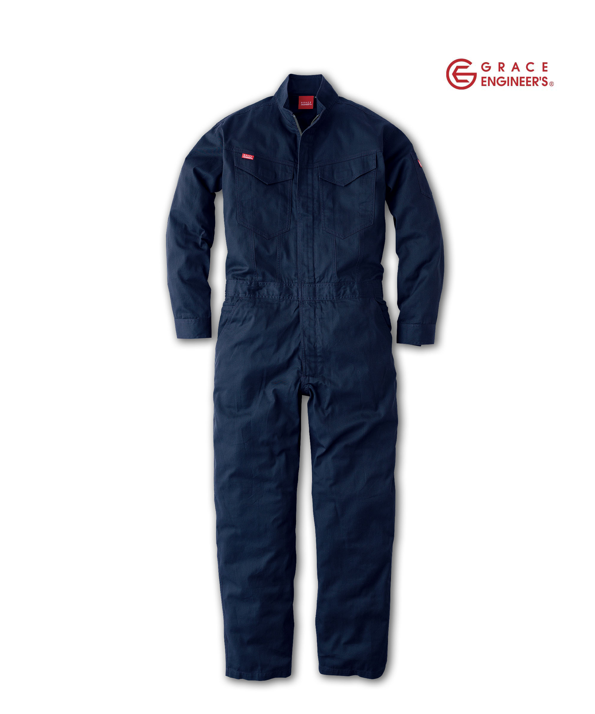 S1GE831 GRACE ENGINEER'S 長袖つなぎ服 ネイビー
