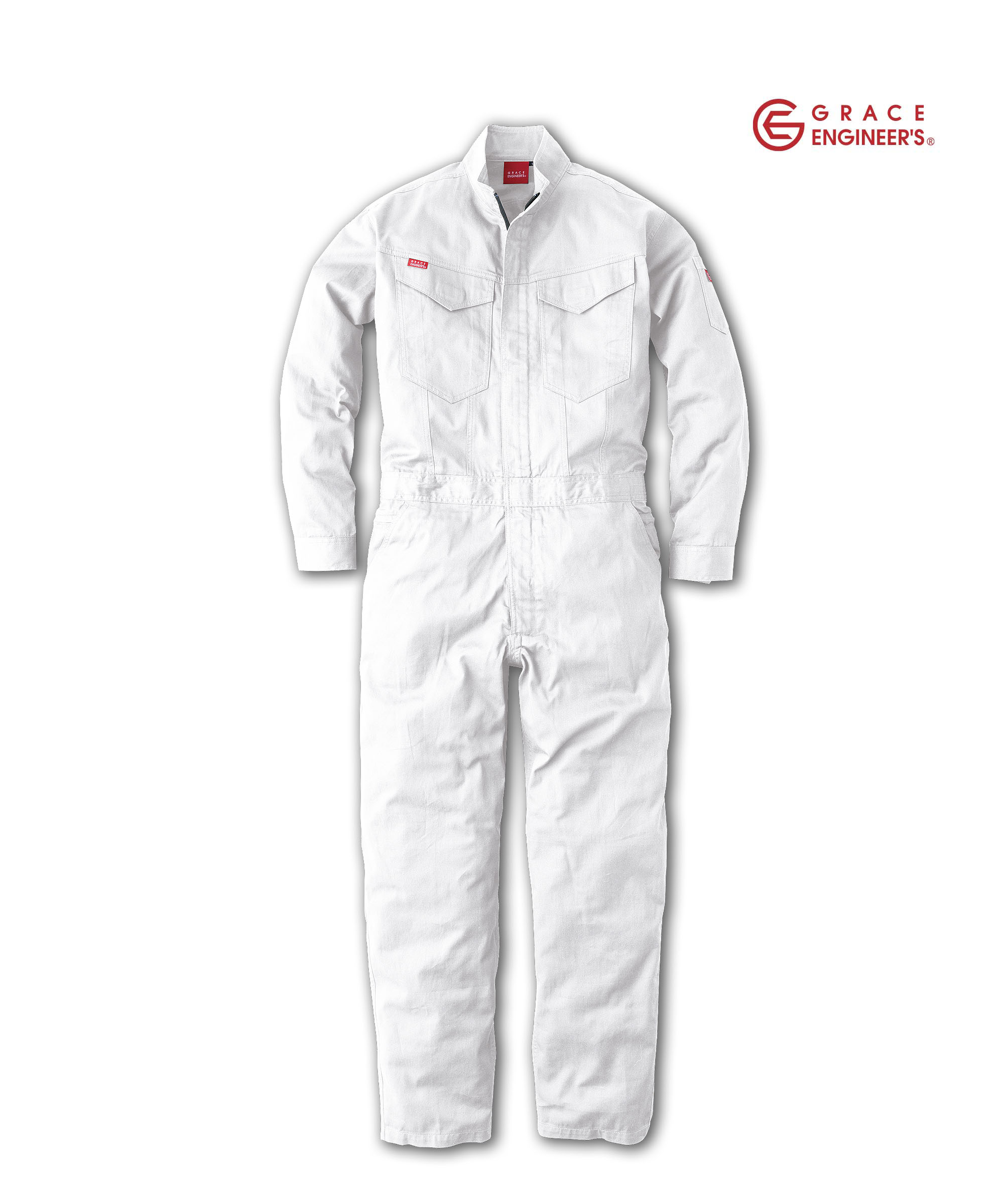 S1GE831 GRACE ENGINEER'S 長袖つなぎ服 ホワイト