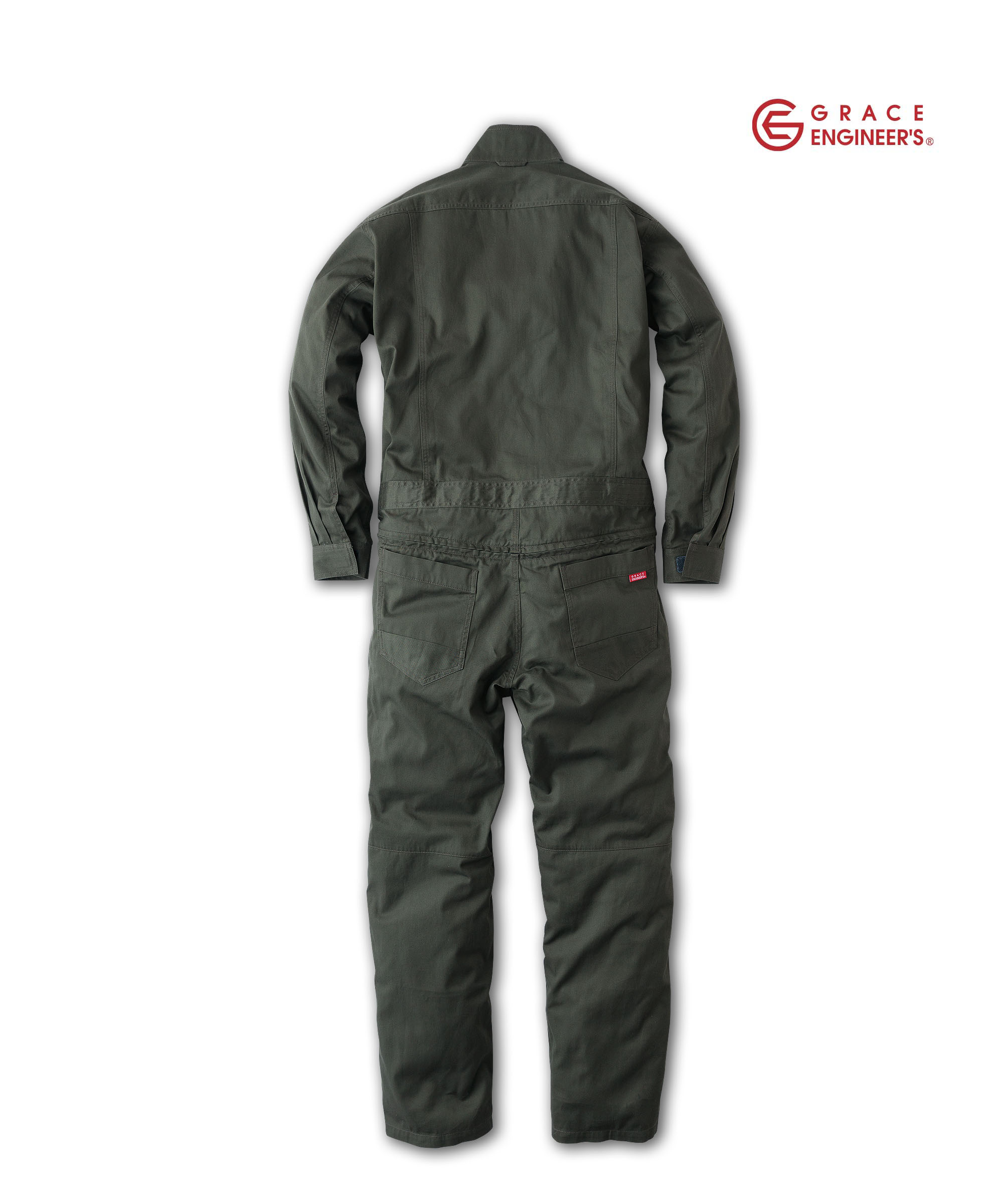 S1GE831 GRACE ENGINEER'S 長袖つなぎ服 ダークモス