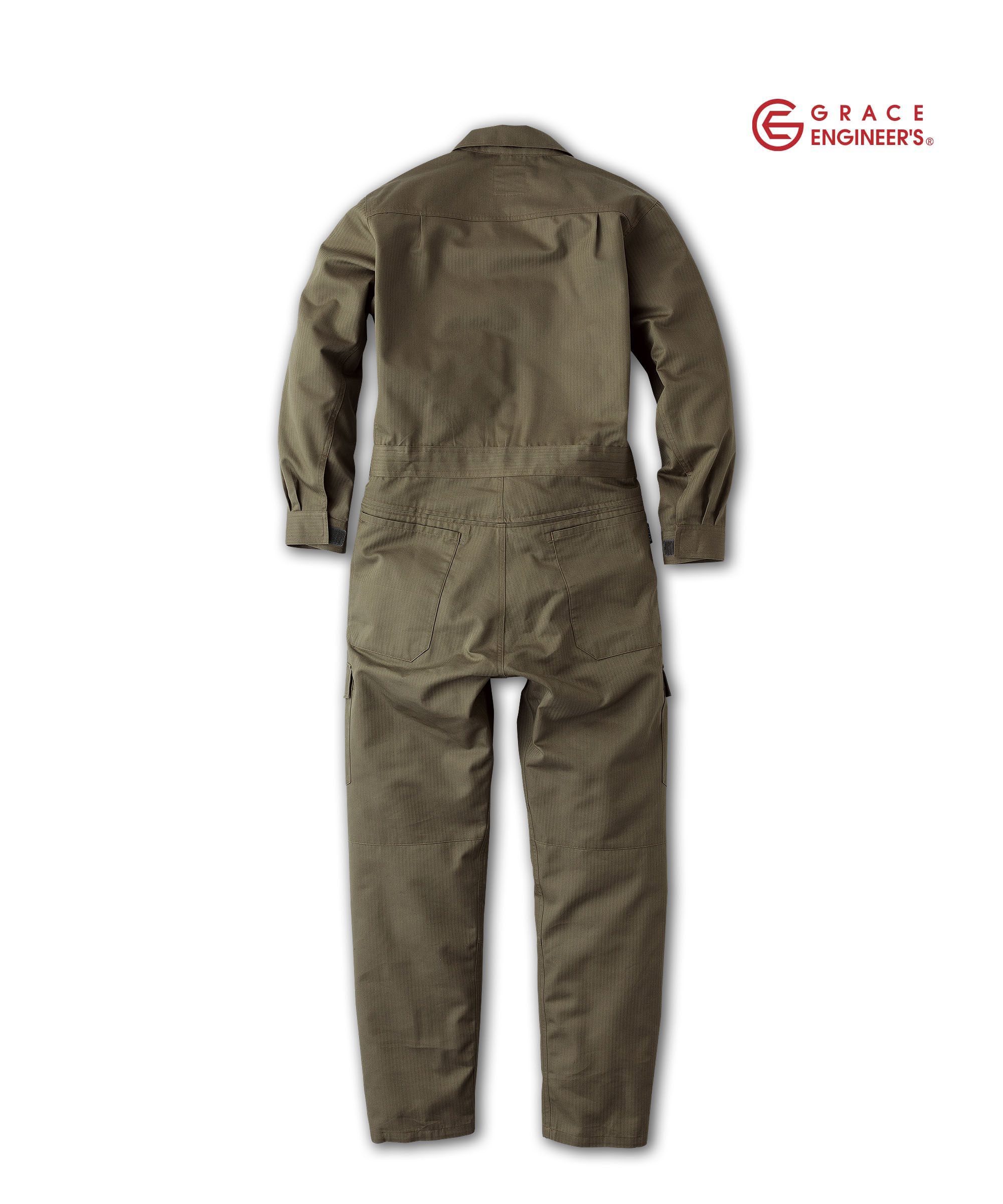 S1GE870 長袖つなぎ服 カーキ