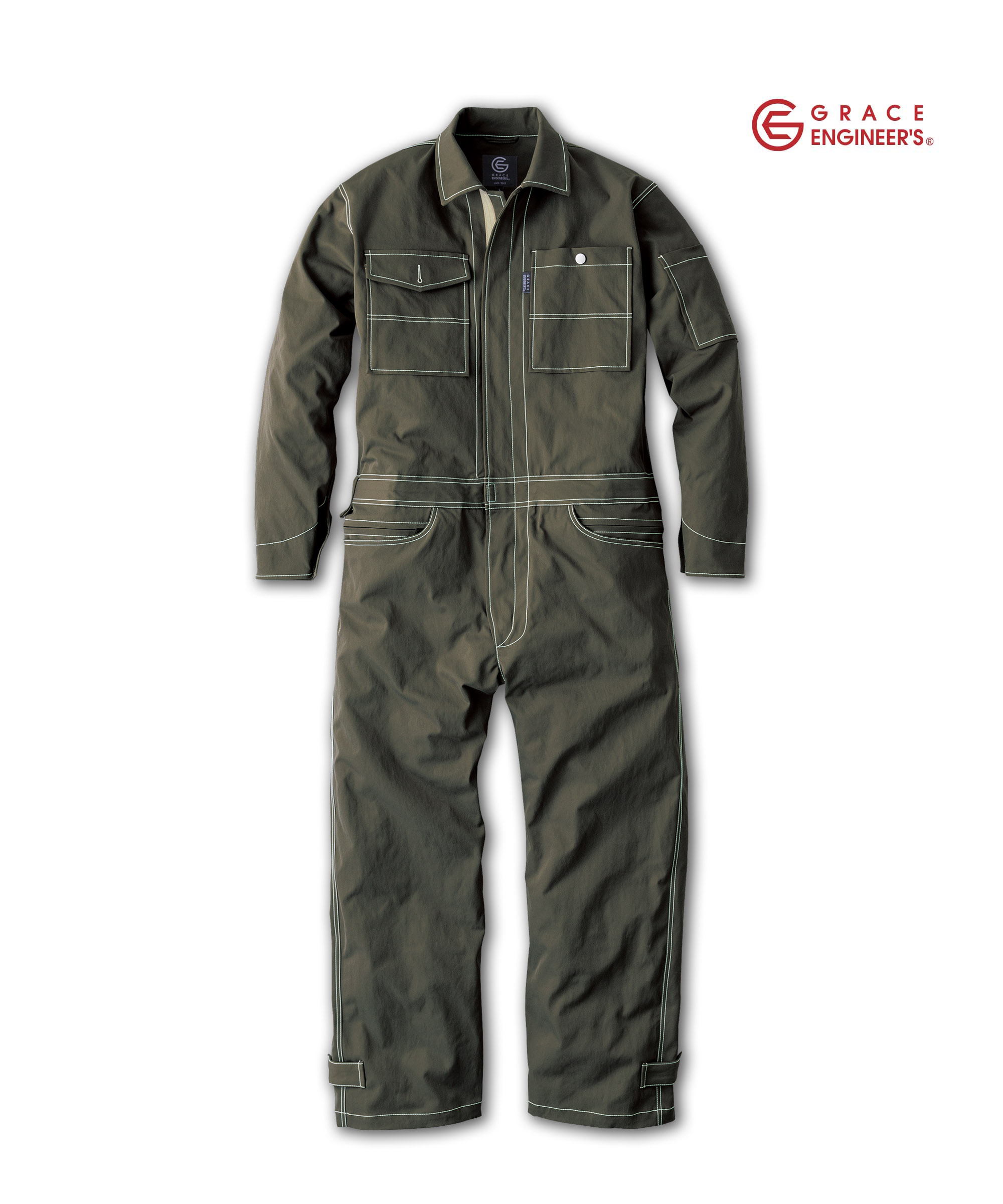 S1GE900 長袖つなぎ服 バーチグレー
