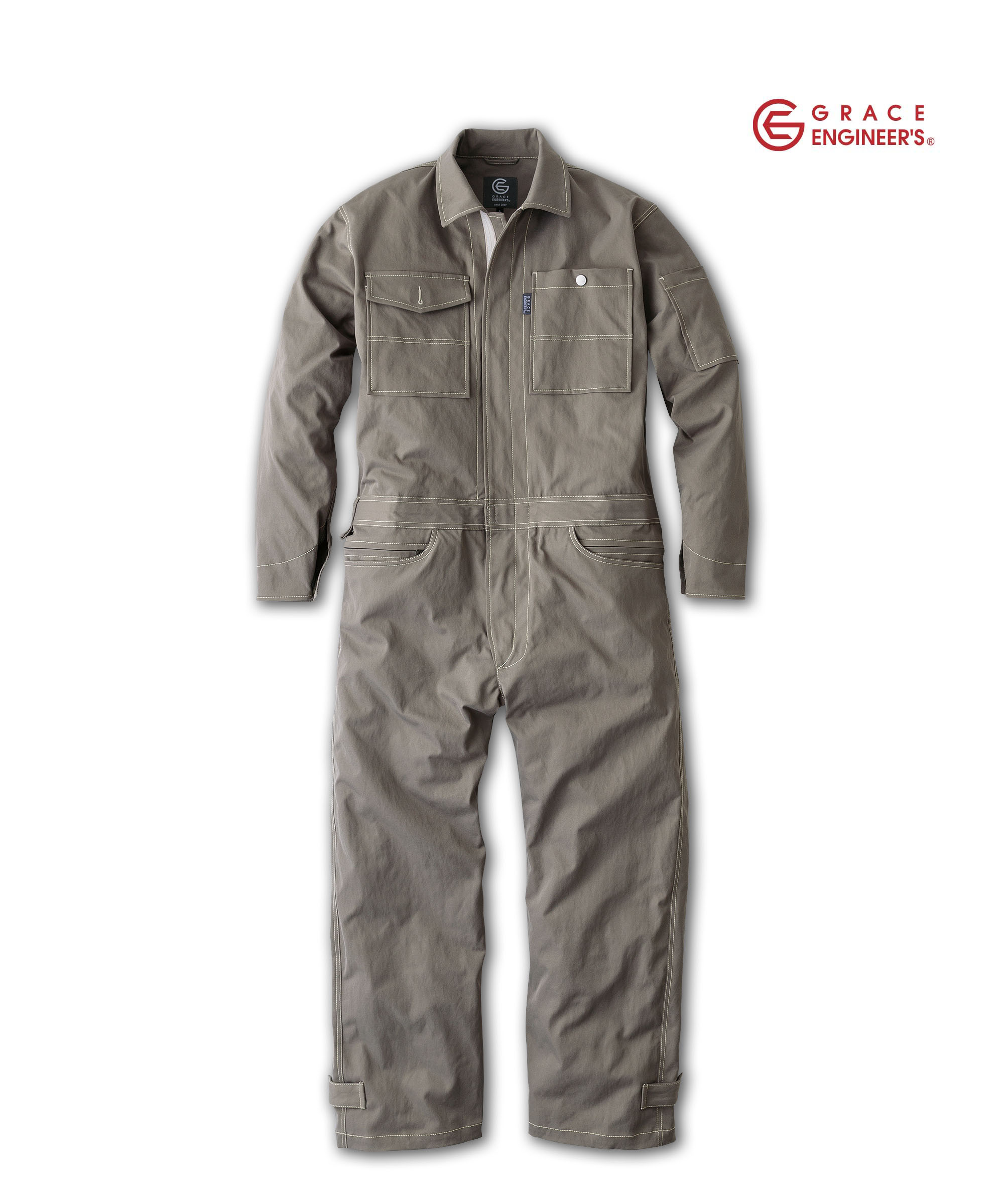 S1GE900 長袖つなぎ服 バーチグレー